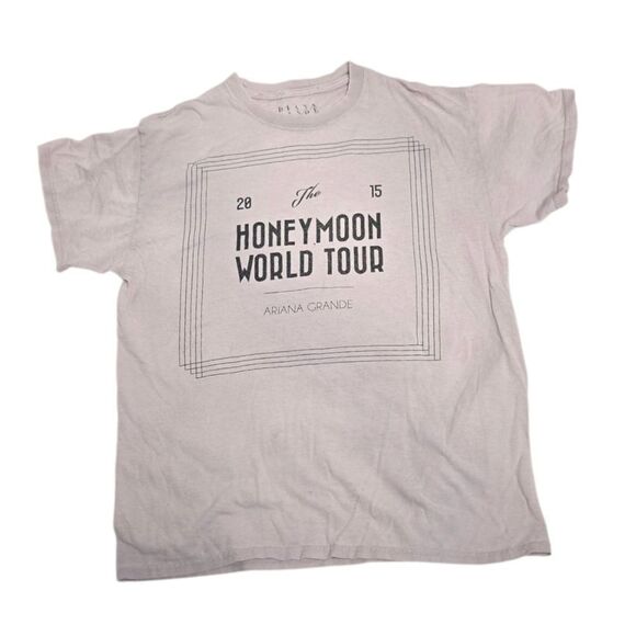 ARIANA GRANDE 2015 Honeymoon World Tour‎ short sleeve tee shirt RARE M - Picture 1 of 9